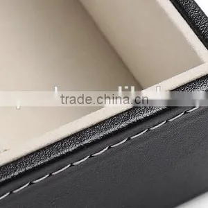 W806-20 20 Grid Slot Black PU Leather Big Watch Packaging Box With Drawer Quality Choice thumbnail-2