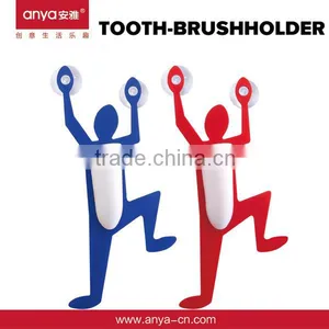 D321 Bathroom Accessory Plastic Toothbrush Holder With Suction Cup Wall Mounted Superman Toothbrush Holder thumbnail-1