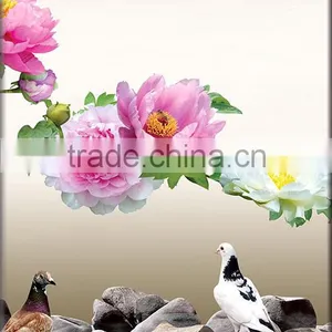 3panels Canvas Wall Art Flowers Oil Painting for Living Room B-413 thumbnail-3