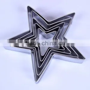 YangJiang Factory Manufature High Quality 5pcs Star Shape Stainless Steel Cake Mould Set thumbnail-1