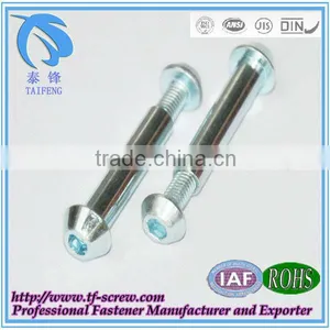 Zinc Plated Hex Slotted Furniture Connector Bolts thumbnail-1