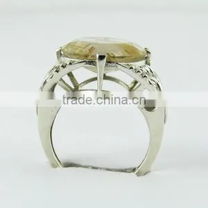 Big Dreams Golden Rutile Ring, Gemstone Silver Jewellery, Online Silver Jewellery thumbnail-6
