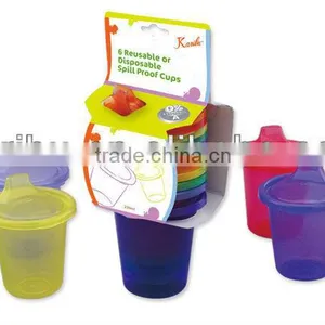 PM2325 Baby Reusable or Disposable Spill Proof Cups thumbnail-1