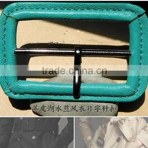 Real Leather Covered Coats Waistband Belt Buckles thumbnail-3