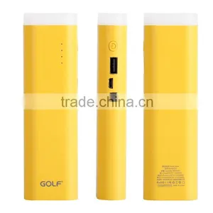 GOLF GF-D3 Lighthouse Series 7800mah Smart Power Bank 2.1A/1A 2 Port USB LED Emergency Light Rounded Power Bank thumbnail-3