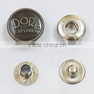Custom Metal Logo Spring Snap Button for Colthes thumbnail-1