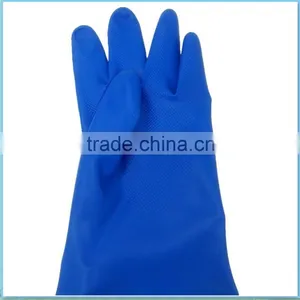 Blue Water Resistant Rubber Work Gloves thumbnail-4