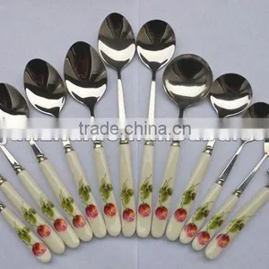 Stainless Cutlery With Ceramic Handle Made by Junzhan Factory and Sell Directly thumbnail-1