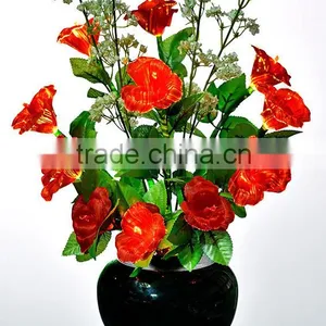 Very Best Sale LED Fiber Optic Rose Flowers in Red Color /LED Fiber Optic Flower Light in Different Style With CE thumbnail-1