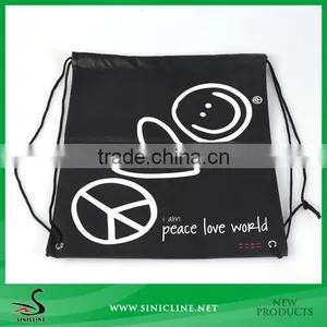 Sinicline Customized Non-woven Drawstring Bag With Glossy Finish thumbnail-3