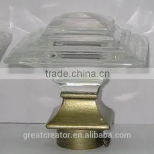 High Transparent Large Acrylic Ball Curtain Rod Finials thumbnail-1
