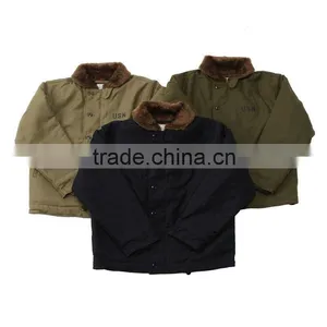 Japanese Navy Deck Jacket , NAVY Color Military Clothing Man Jacket thumbnail-1