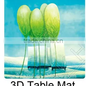 Lenticular Table Mat / Promotional 3D Print Lenticular Coaster Pad/good Quality 3D Table Mat thumbnail-3