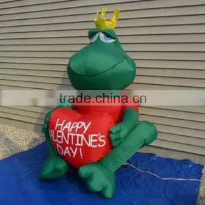 DK-893 Christmas Inflatable Green Frog Love Happy Valentine's Day Ornament Decor thumbnail-4