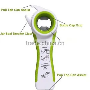 4 In 1 Multifunction Can Opener Kitchen Tools 1PC Skidproof Jar/Bottle Opener Beer/Wine Helper thumbnail-3