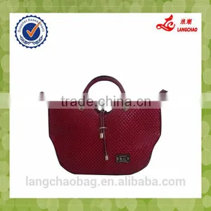 2015 China Newest Wholesale Exported Trendy Leather Handbag for Women thumbnail-6