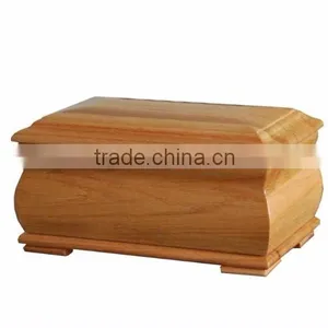 Solid Poplar Light Color Wooden Urn Cremation for Ashes thumbnail-1