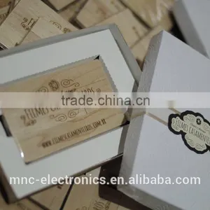 ECO Friendly Wooden Material Personalized Laser Engraving Logo 16GB Credit Card Usb Flash Pen Drives thumbnail-6