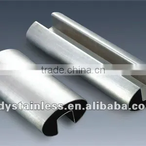 304 Stainless Steel Handrail Slotted Tube,stainless Steel Slotted Tube for Glazing thumbnail-1