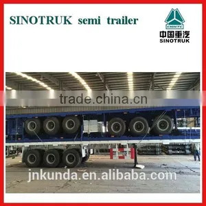3 Axle 40ft/20ft Container Flatbed Trailer for Sale thumbnail-1