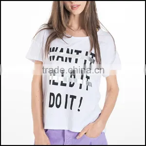 Women Plain Round Neck Screen Printing Sport t Shirt With Factory Prices thumbnail-1