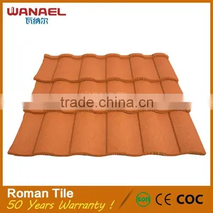 Roman Stone Coated Steel Aluminum-zinc Layer Earthquake Resistance Roofing Tile Installation thumbnail-3