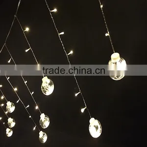 Led Decoration Lamp Supplies Lantern 12 Glass Ball Curtain Lights/138L Curtain Light With Ball thumbnail-1