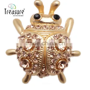 Best Price Jewelry Ladybug Golden Alloy With Rhniestone Brooch Jewelry thumbnail-1
