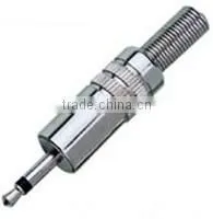 Metal 2.5mm Mono Plug W/spring thumbnail-1