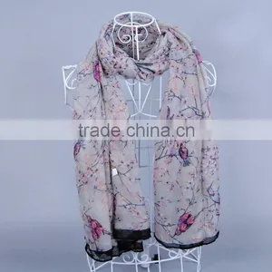 Fashion Bird Tree Women Scarf Voile Scarves 180*90 Pashmina thumbnail-6