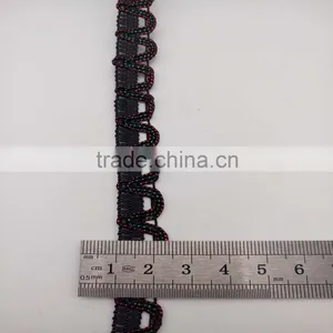 Braid Gold Wire Three Loops Black Trimming Tape Button Loop Lace Trim thumbnail-2