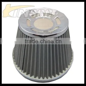 High Performance Gray Universal Car 76MM Stainless Steel Air Filter thumbnail-3