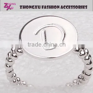 Latest Wholesale Hot Sale Gold or Silver Plated Custom Letter d Ring thumbnail-1