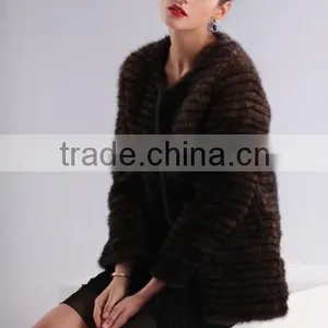 2015 Wholesale Shotr Whole Mink Women's Fur Coat on Sale thumbnail-3