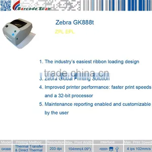 The Best Value in a 4'' Desktop Thermal Printer Zebra GK888t thumbnail-2