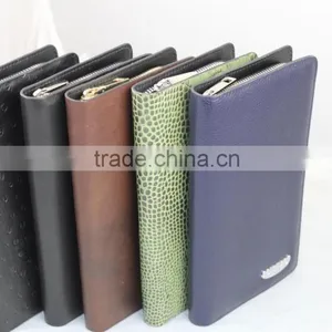 2015 Newest Style Leather Wallet, High Quality Different Leather Men's Wallet With Metal Logo Fashion Wallet thumbnail-3