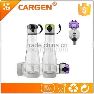 Gym Outdoor 550ml Clear Plastic Green Tea Water Bottle thumbnail-5