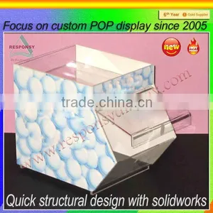 Arylic Factory Counter Top Acrylic Tissue Box Display Set thumbnail-4