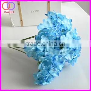 5 Heads Blue and White Hydrangea Bouquet Cheap Artificial Hydrangea Flower thumbnail-4