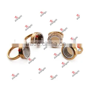 Alloy Coffee Color Glass Open Magnets Lockets and Rings Gifts (CLP51024) thumbnail-6