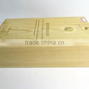 High Quality Natural Color Custom Wine Box Wooden Box Wine Gift Box the Latest Packaging thumbnail-2