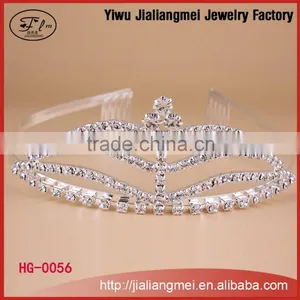 Beauty Miss World Tiara With Fashion Design Hot Sale Rhinestone Crown thumbnail-1