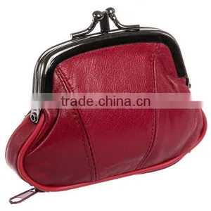 Factory Supplier Womens Leather Kiss Lock Coin Purse Fashion Coin Case thumbnail-1