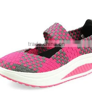 Newest Design Braid Handmade Woven Casual Elastic Shoes thumbnail-5