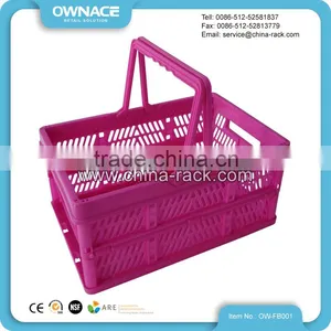 Foldable Mesh Plastic Picnic Storage Shopping Basket thumbnail-4