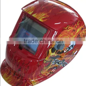 Red Skull Flame Auto Welding Helmet thumbnail-1