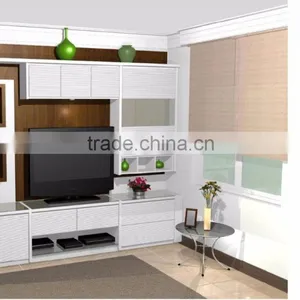 China Manufacture Gloss Lacquer Living Room Furniture Corner tv Cabinet thumbnail-5