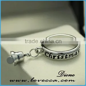 Newest Designs Fashion Jingle Bell Rings Statement Jewelry Hot Merry Christmas Ring thumbnail-2