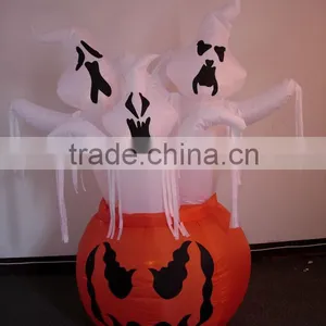 Inflatable Ghost in Pumpkin thumbnail-1