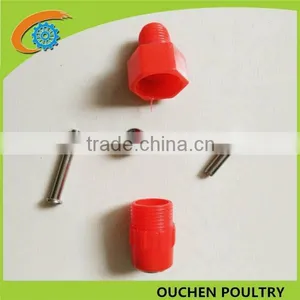 Stainless Steel Red Nipple Drinkers for Chickens Quail Nipple Drinker thumbnail-1